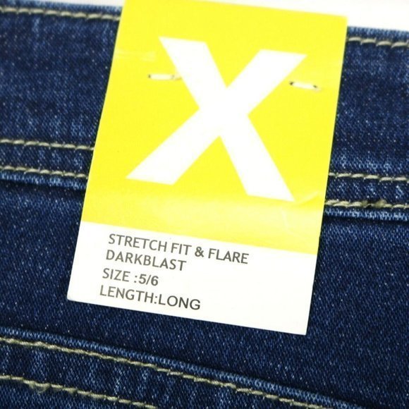 Vintage Express Fit & Flare Jeans Low Rise Sculpted Stretch 5 6 Long Tall - Picture 8 of 12